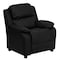 Flash Furniture Kids Recliner, 26" to 39" x 28", Upholstery Color: Black BT-7985-KID-BK-LEA-GG - alternate 1